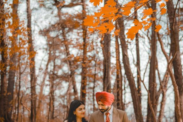 Autumnal wedding photos