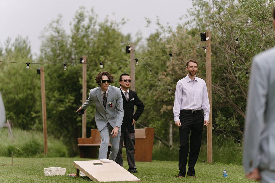 Lil' game of Cornhole