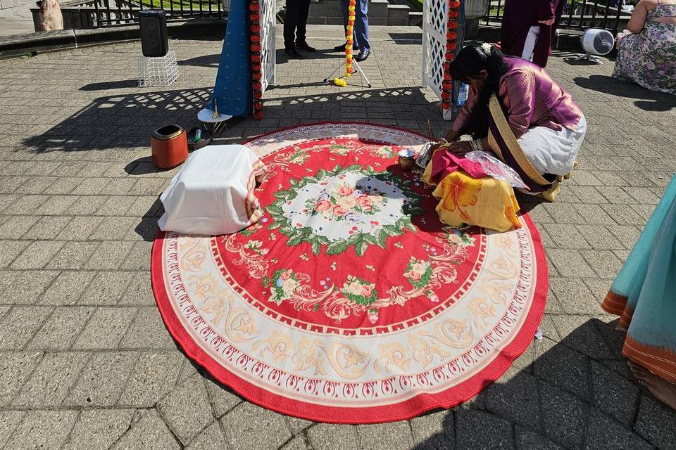 Setting Up Indian Ceremony