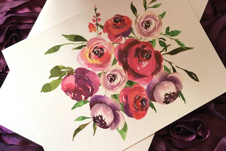 Watercolor Flower Allure