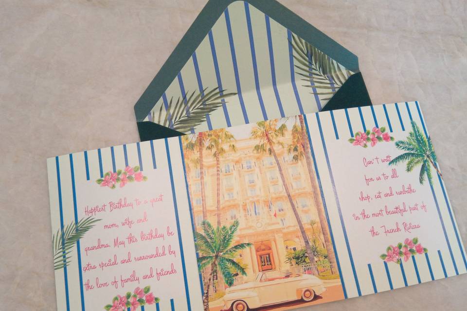 South of France Birthday Card