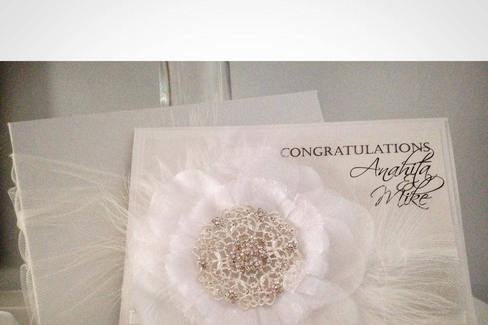 Custom keepsake wedding card