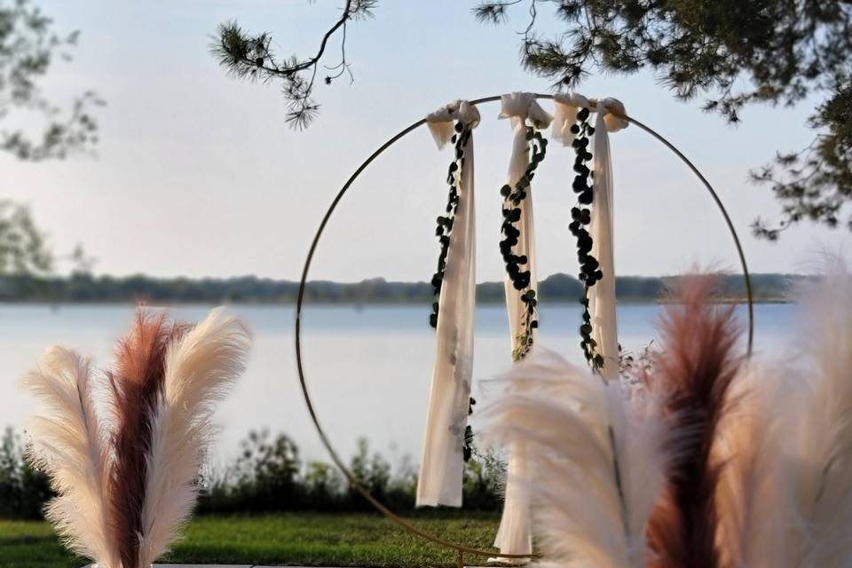 Ceremony site boho design