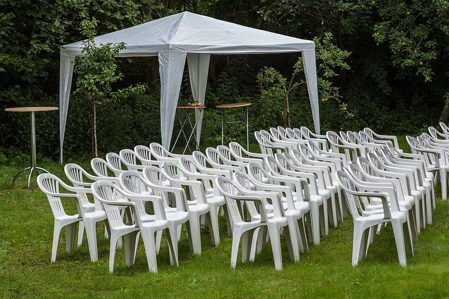 Outdoor wedding ceremony