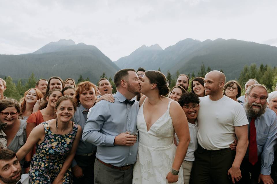 Newlyweds and their loved ones