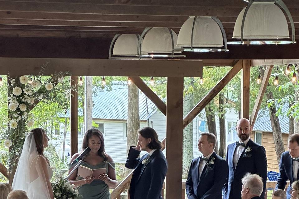 Ceremony on the deck