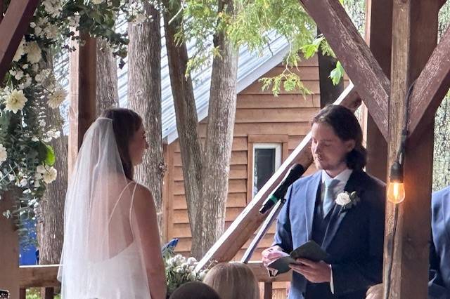 Ceremony on the deck