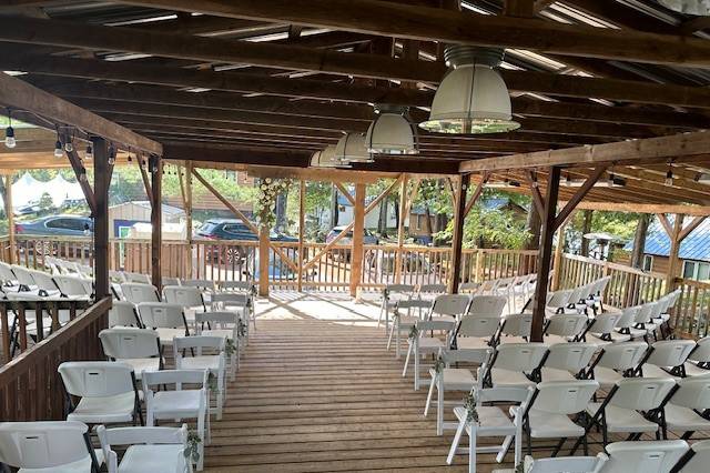 Ceremony set up on the deck