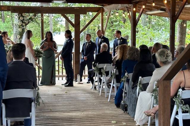 Ceremony on the deck