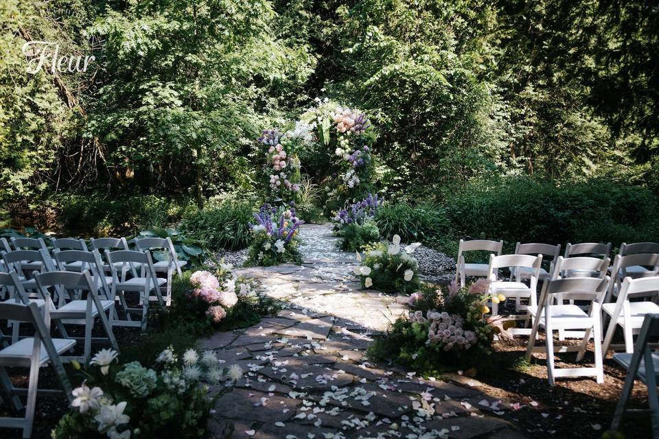 Woodland Ceremony Setup