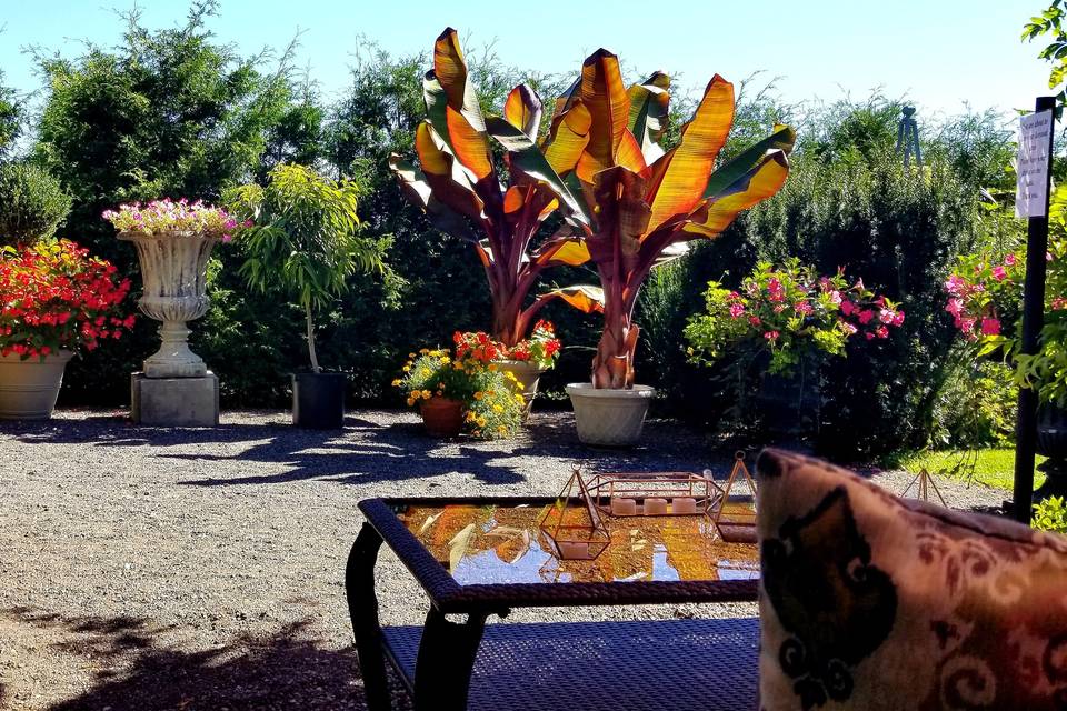 Seating in the Courtyard