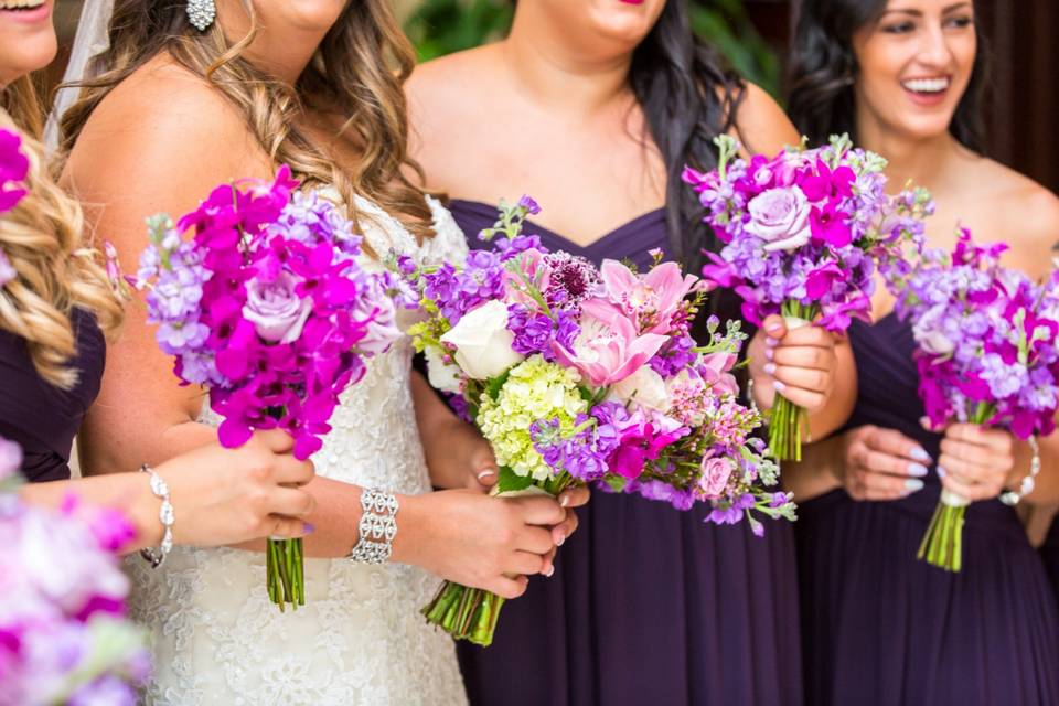 Purple Tone Bridal Party