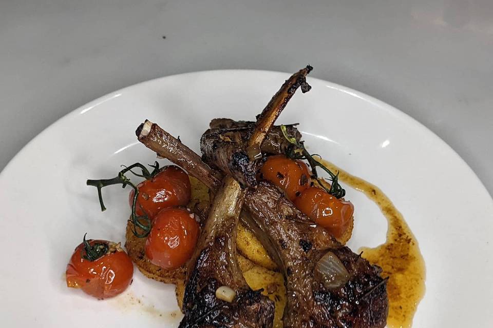 Seared lamb shanks