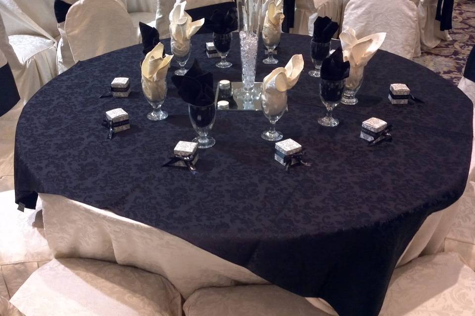 Tables set for an event