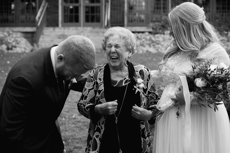 Candid moment with grandma