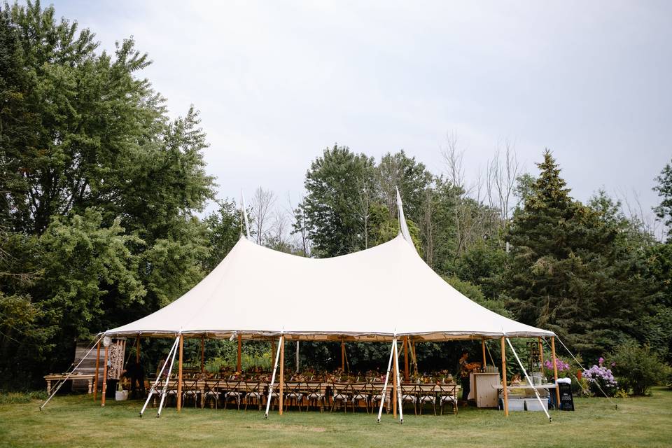 Canvas wedding tent