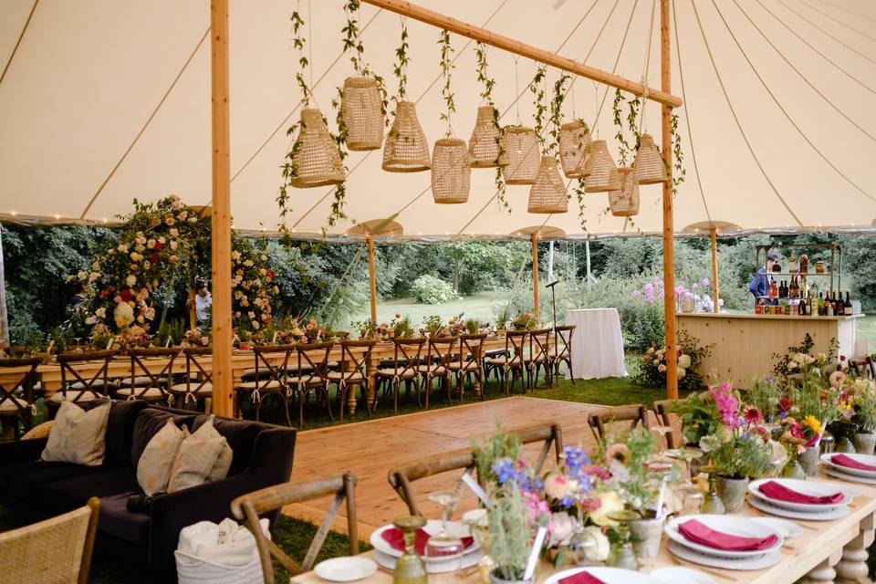 Canvas wedding tent