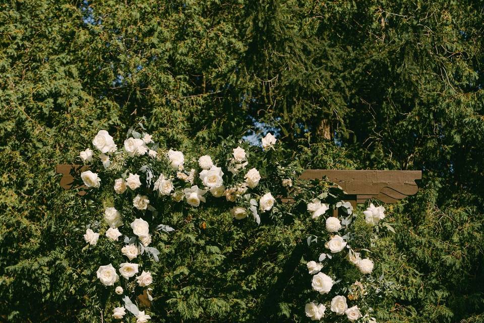 Bride and Groom Forest Wedding