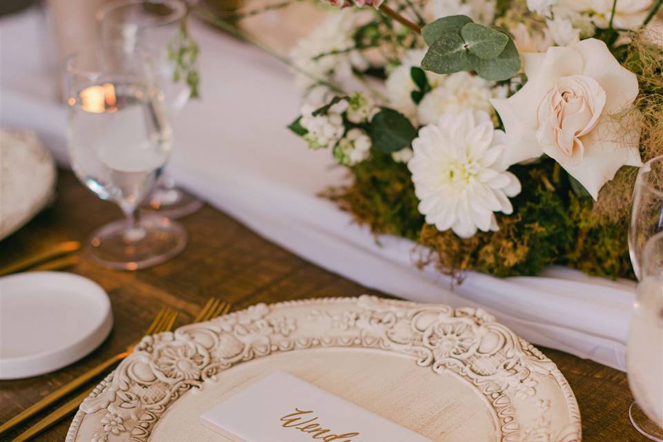 Place Settings Forest Wedding