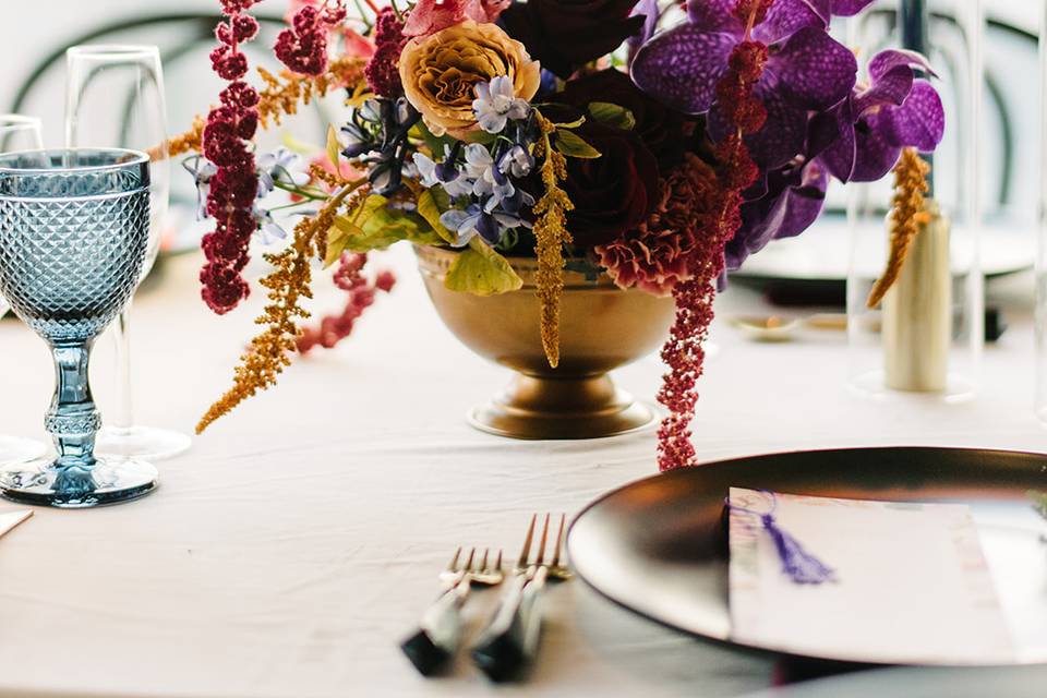 Pink and Gold Centrepiece