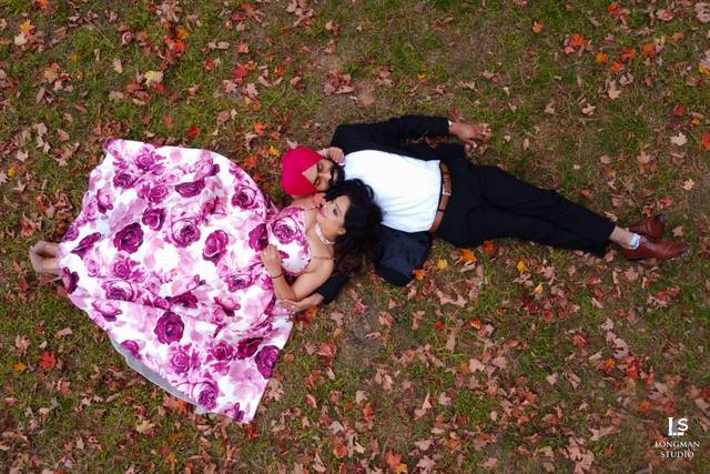 Prewedding drone photo