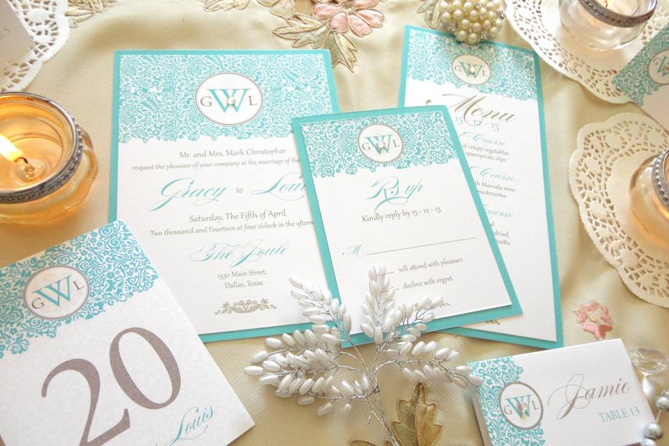 Modern Wedding Day Stationery