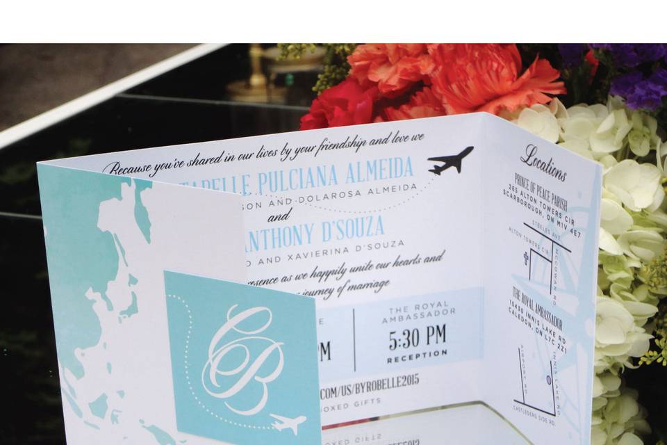 Destination Gate Fold Invite