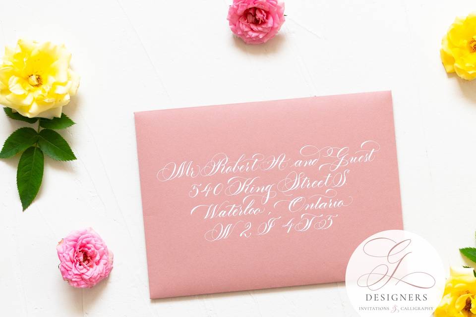 White Envelope Calligraphy