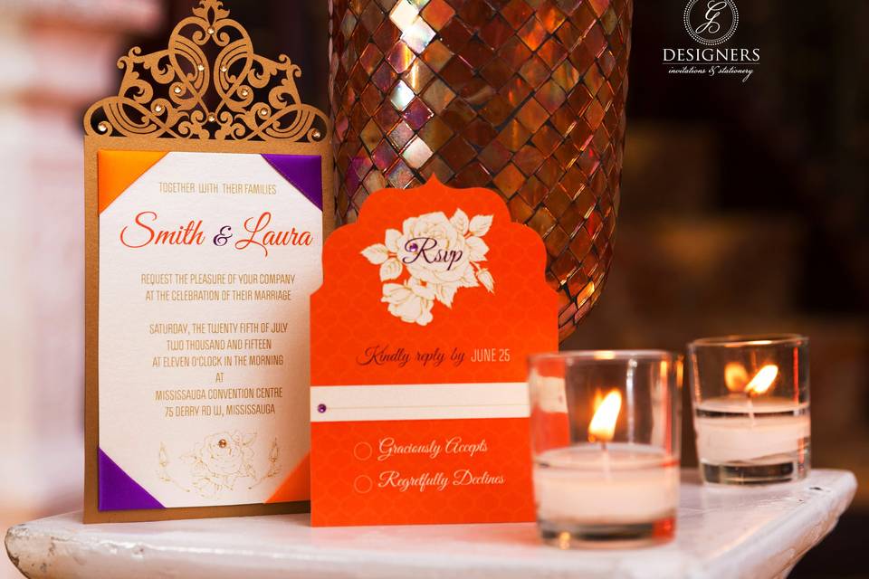 Bright Laser Cut Invite