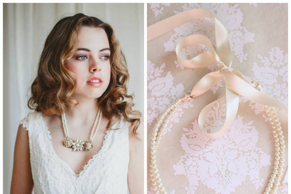 independent designer bride to be engaged vintage necklace wedding jewellery toronto custom handmade.