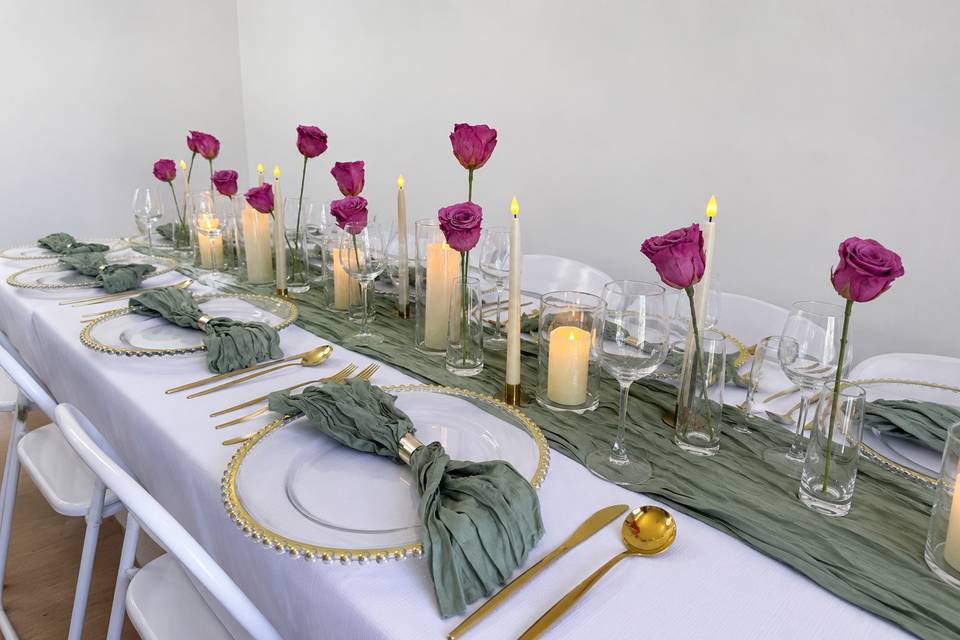 Romantic Sage Tablescape