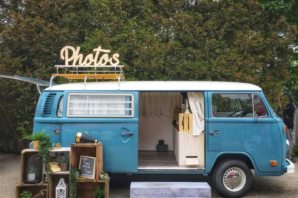 Vintage bus photo booth