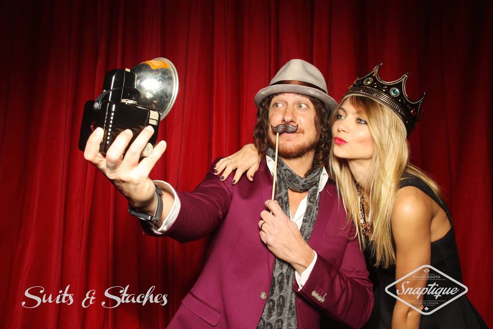 Photo booth with props