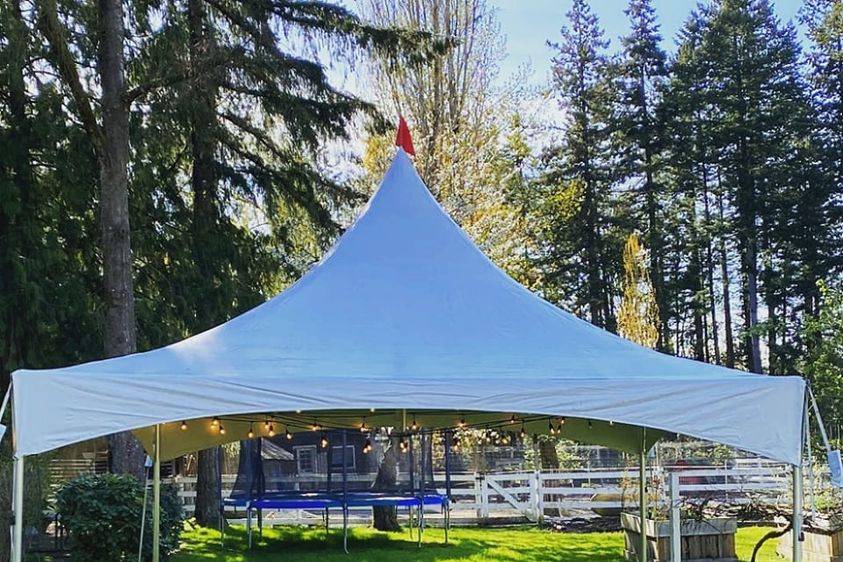 Marquee with LED Rope Lights