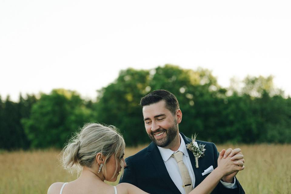 Practicing the opening dance