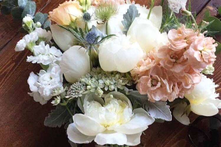 Garden inspired bridal bouquet