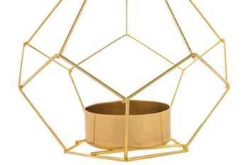 Gold Geo Tealight