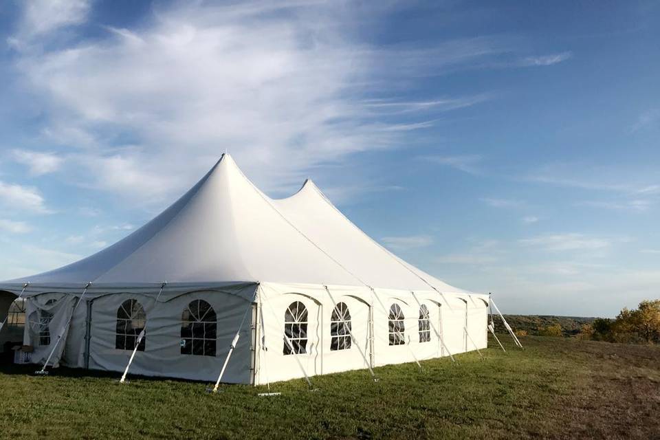 Pole tent wedding