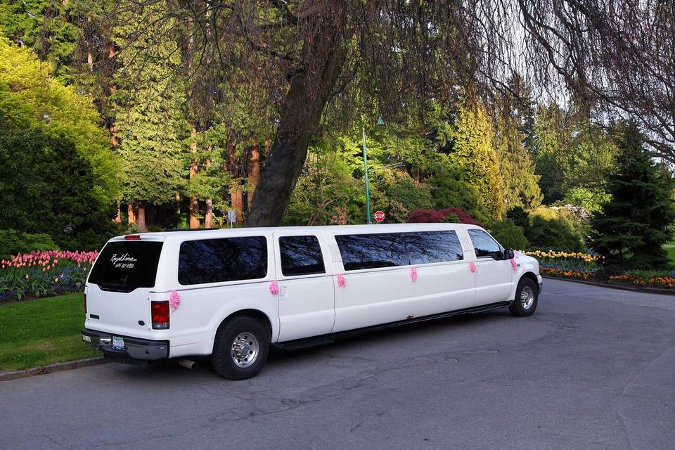 Wedding limo ride