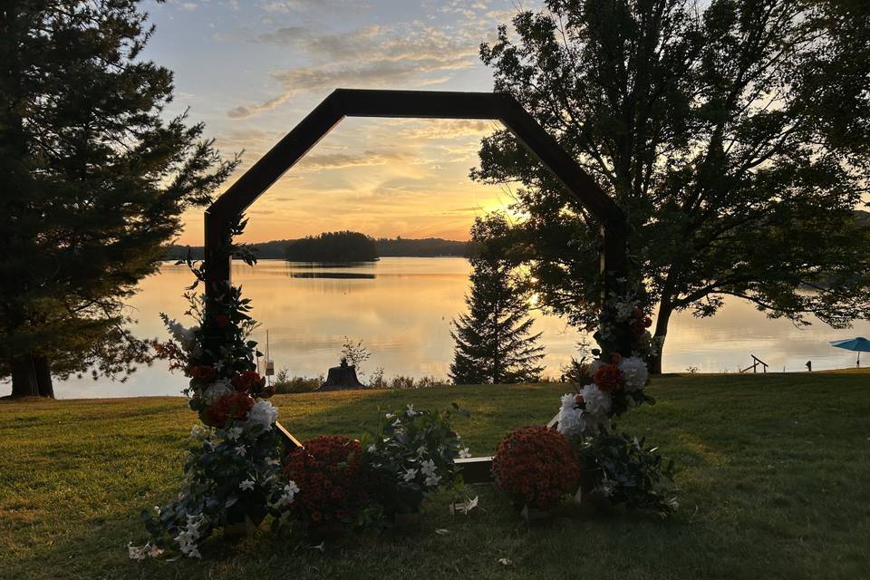 Beautiful wood arbor