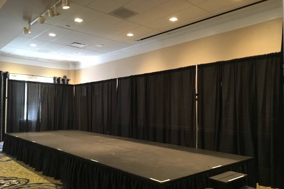 Pipe and drape backdrop rental