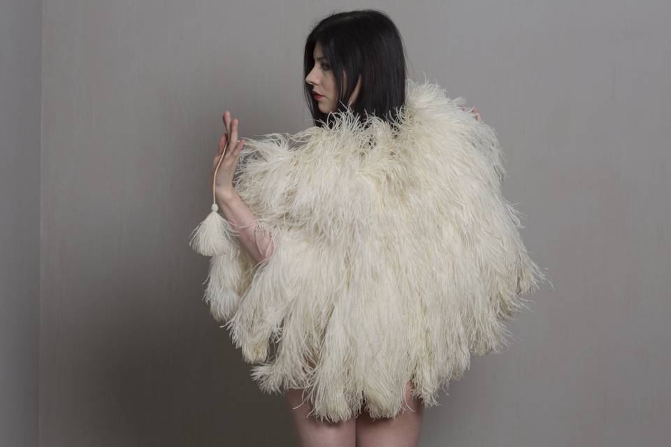 1930s Mirabou Feather Cape