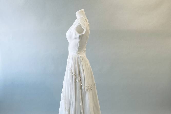 1950s Silk Chiffon Gown