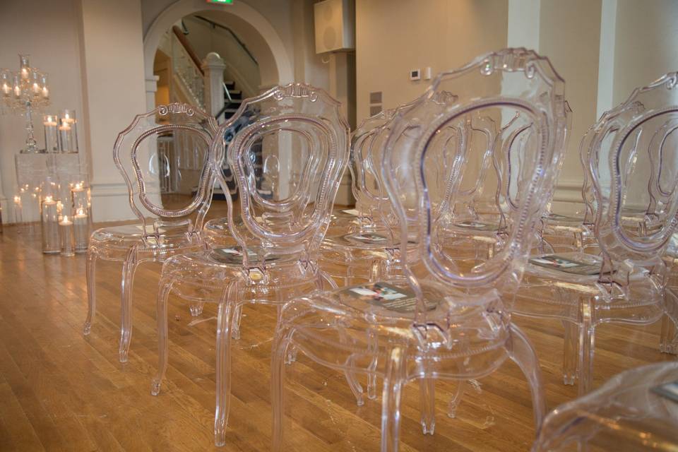 Gorgeous clear chairs