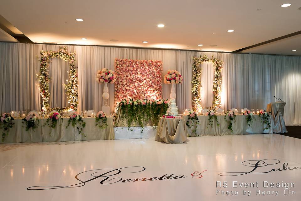 Rose garden head table