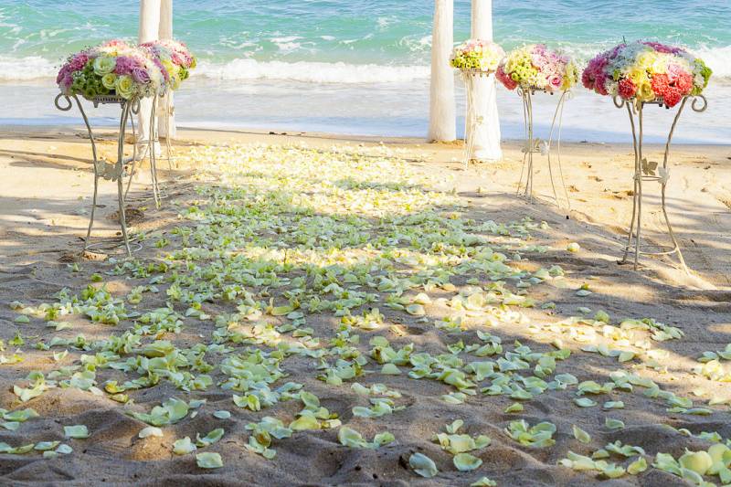 destination wedding flower arch pew.jpg