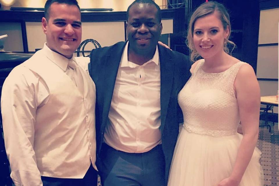 With the newlyweds