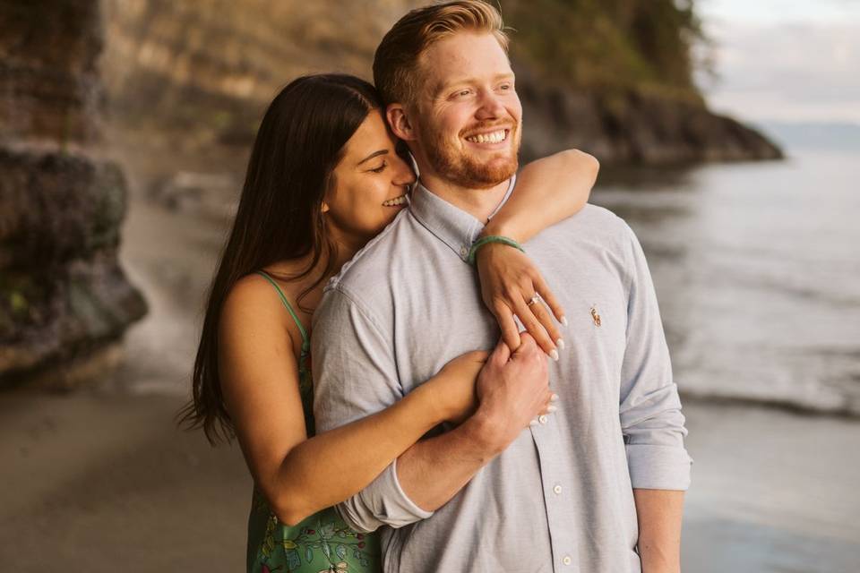 Beach engagement shoot