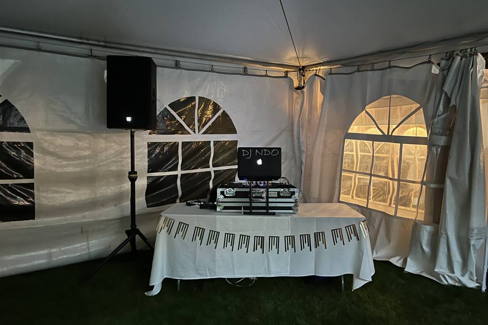 DJ Booth in a Tent