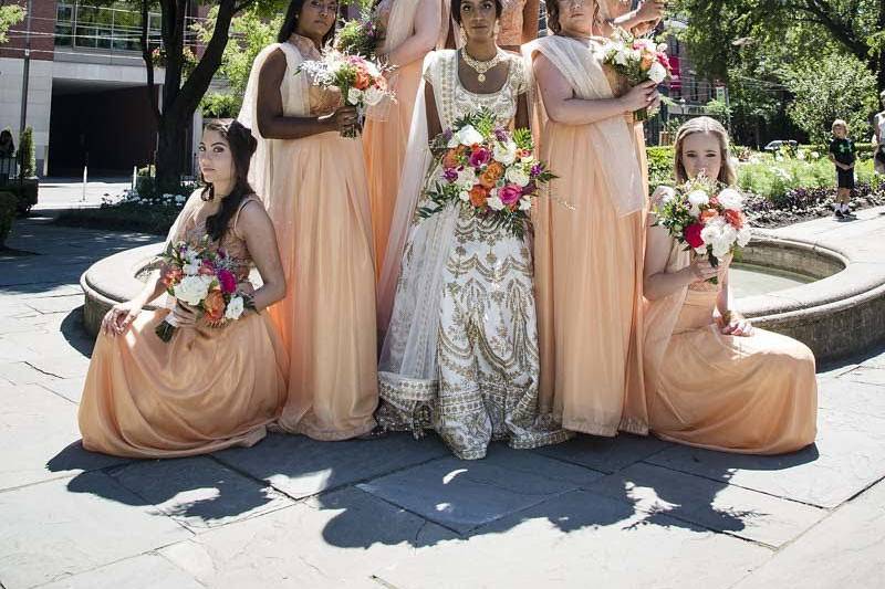 The wedding party beauties